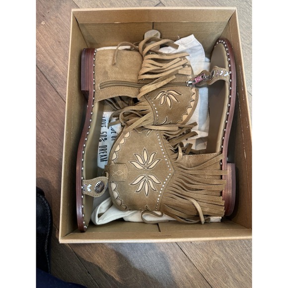 Ash Paquito Sandals Womens Size 8.5 Beige Fringe Gladiator Leather Studded Zip - Picture 10 of 14